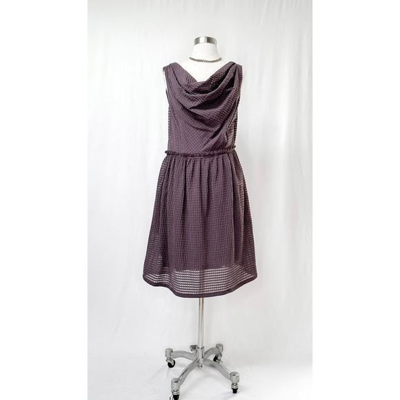 Anthropologie Ric Rac Waffle Knit Draped Dress (L) - Picture 2 of 7